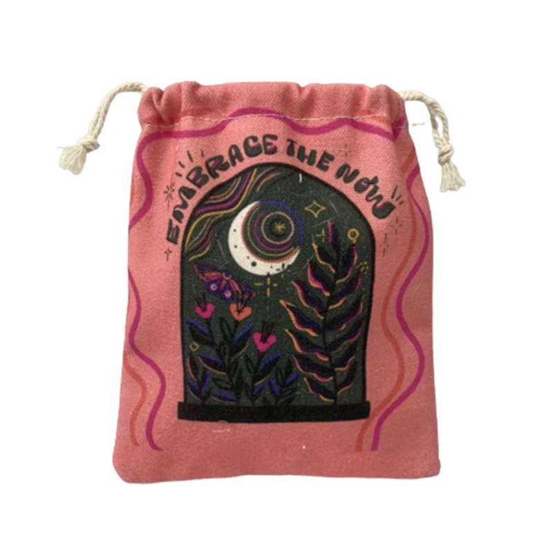 Túi Dây Rút Vải Canvas Đựng Thẻ Bài Tarot 15 Ngăn Tiện Dụng