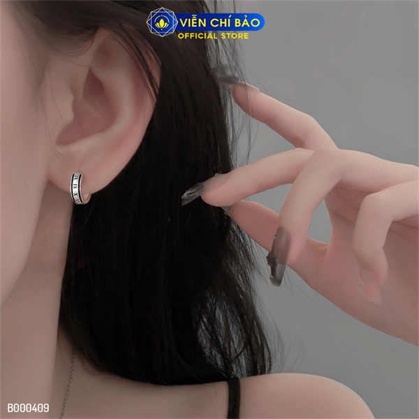 Bông tai bạc nữ la mã new chất liệu bạc 925 thời trang phụ kiện trang sức Viễn Chí Bảo B000409