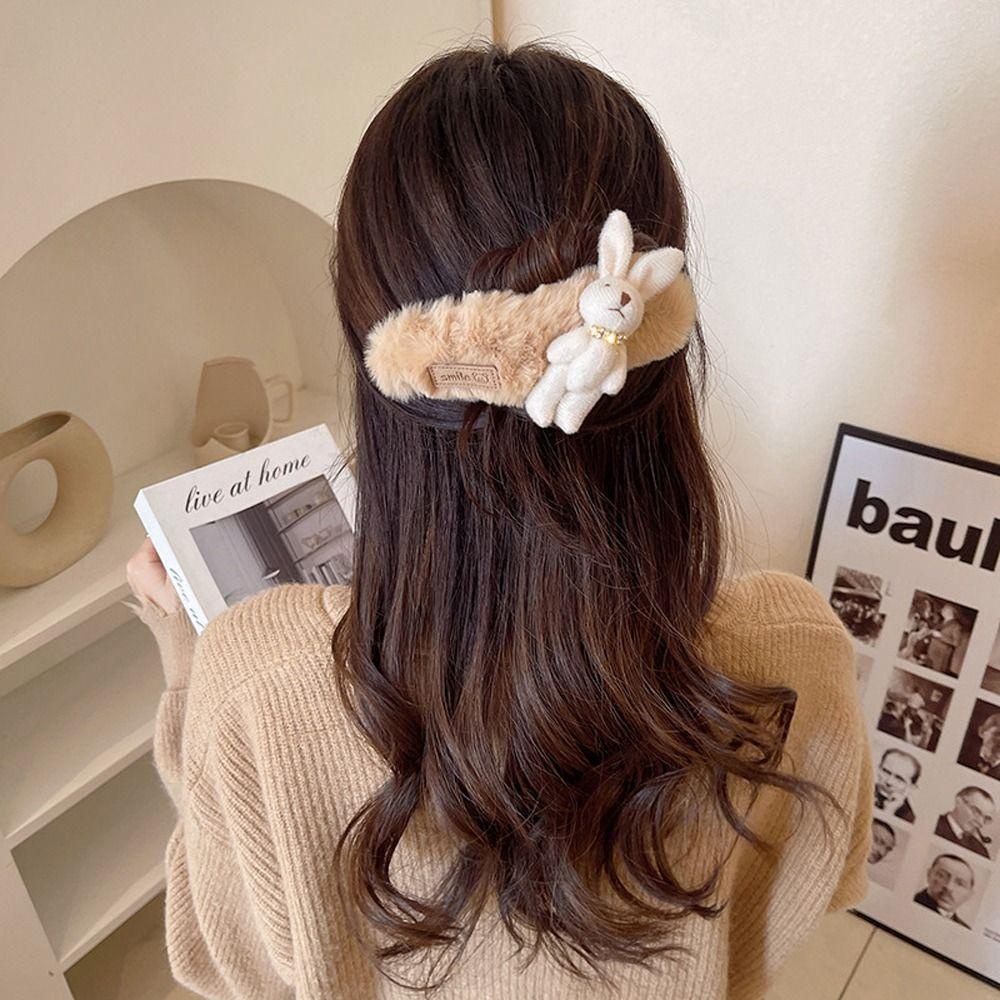 Kẹp Tóc Hình Thỏ Bằng Acrylic Dễ Thương Cho Nữ