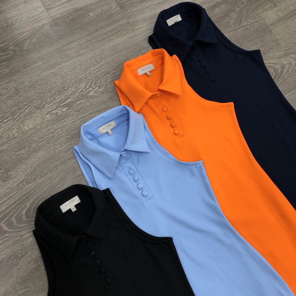 Đầm maxi cổ polo