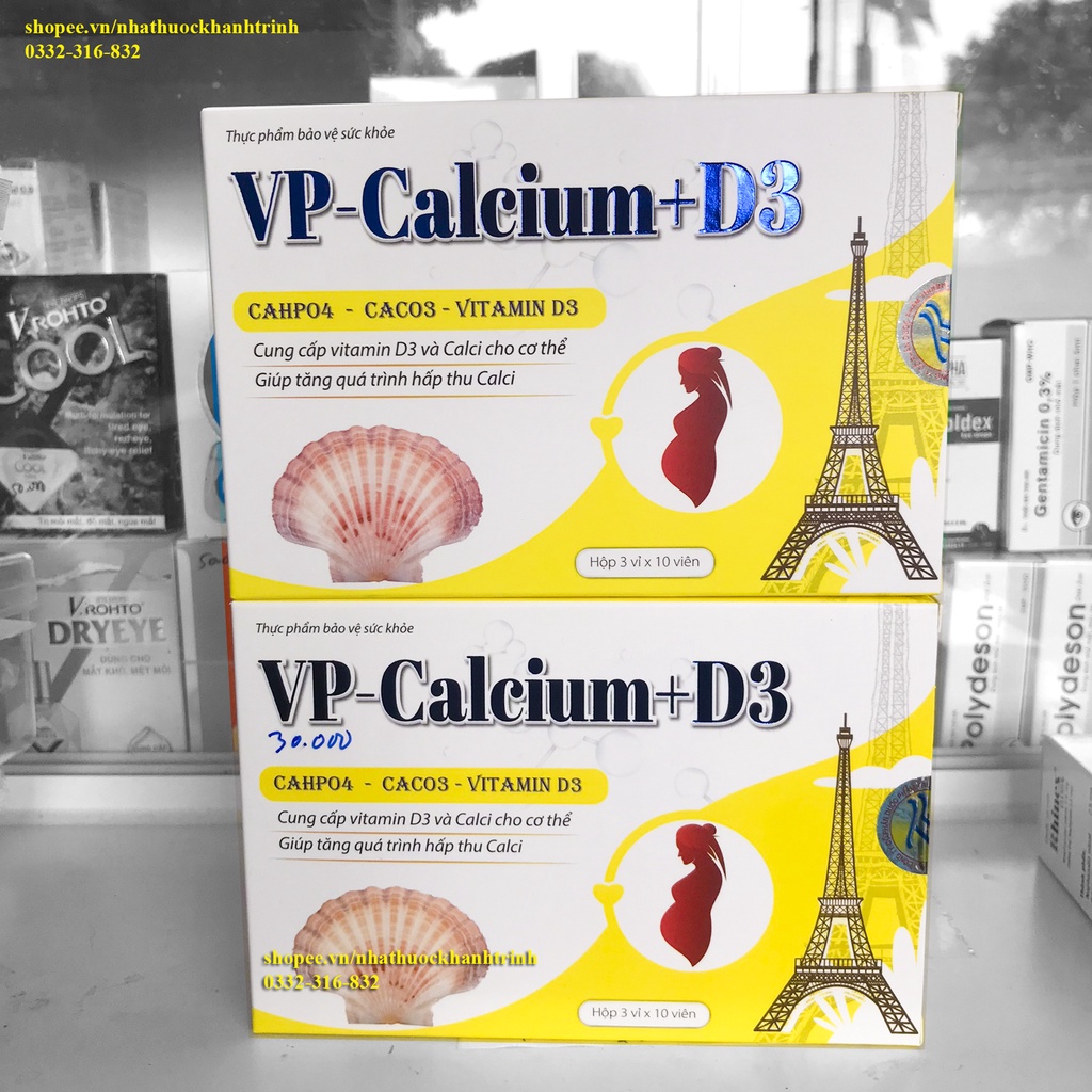 Calcium D3 bổ sung canxi cho bà bầu, hộp 30 viên