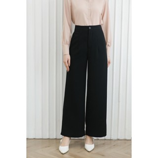 Quần ống rộng túi chéo ly bụng TIIN STORE dáng suông công sở đơn giản thanh lịch nữ tính Q0D058