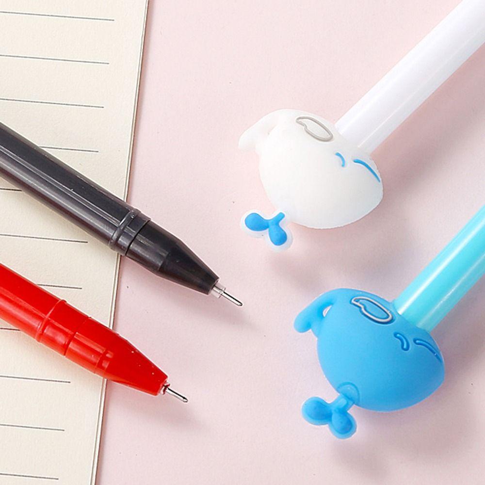 Set 8 Bút Mực Gel Bằng Cao Su PVC Mềm Họa Tiết Hoạt Hình Sáng Tạo