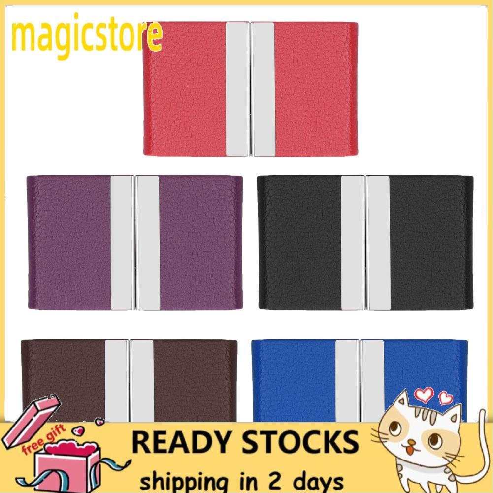Magicstore Large Capacity Business Card Holder Pocket Name Card Box Case For Men Double