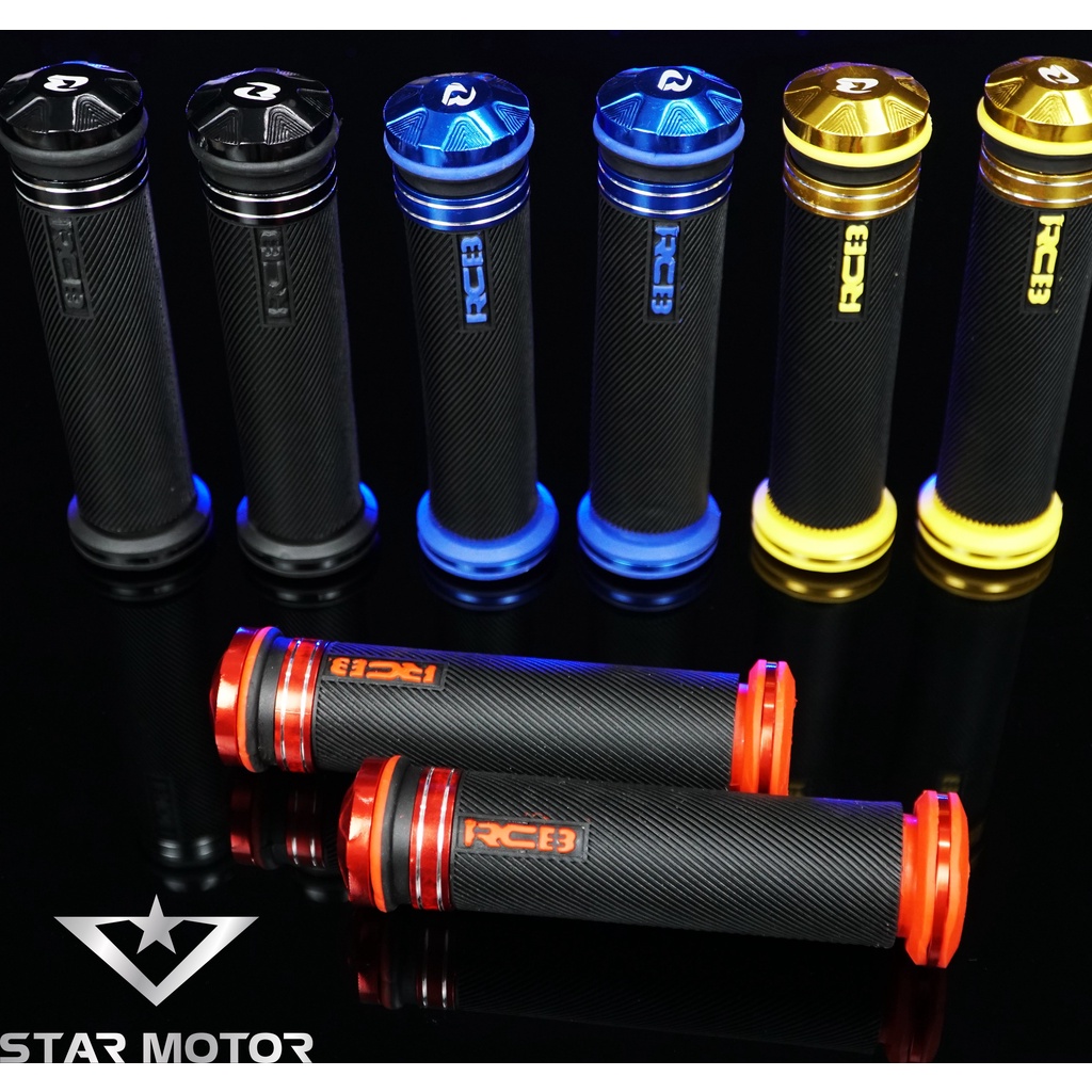 Tay nắm cao su RCB gù nhôm CNC sử dụng cho mọi dòng xe máy