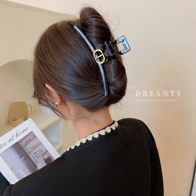 Kẹp Tóc Hình Cá Mập Bằng Acrylic In Chữ Thời Trang Cao Cấp Cho Nữ