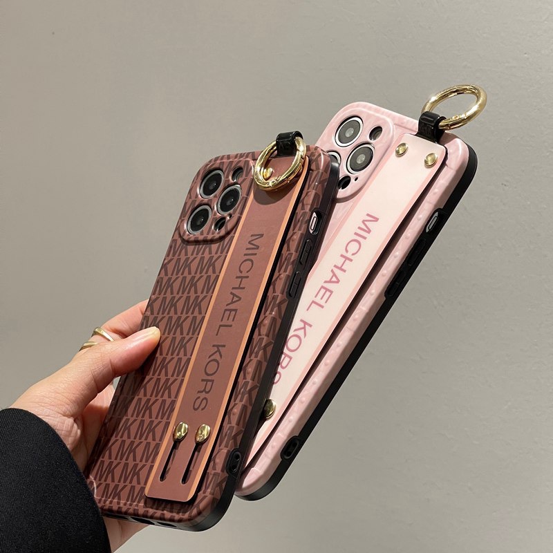 Ốp Điện Thoại Silicon In Logo Michael Kors Sang Trọng Kèm Dây Đeo Cho IPhone Xr Xs Max 14 Plus 11 12 13 14 Pro Max
