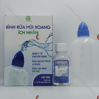 Bộ rửa mũi xoang ích nhân - 01 bình rửa 250ml và 01 lọ 30 viên muối