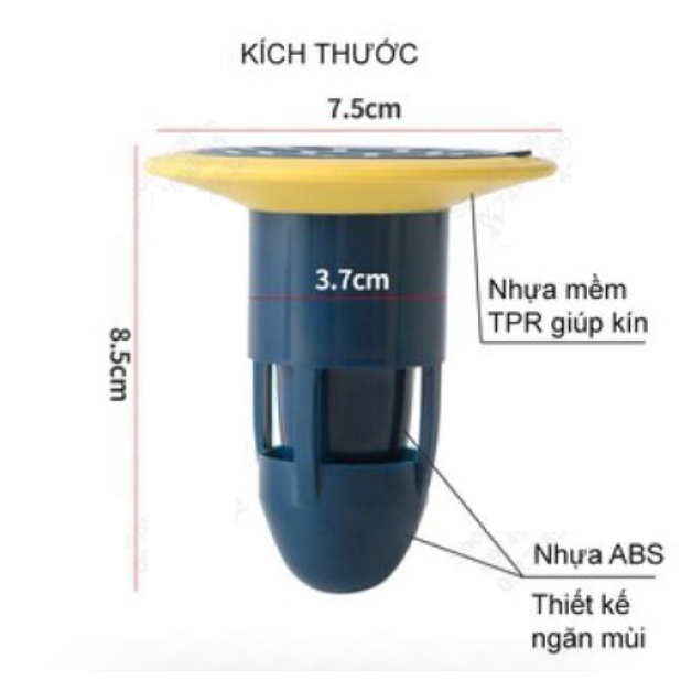 Nắp Bịt Cống J8 Chặn Mùi Hôi Cống Bộ Nắp Phễu Thoát Sàn Chống Trào Ngược Ngăn Côn Trùng Khử Mùi Đường Thoát Nước