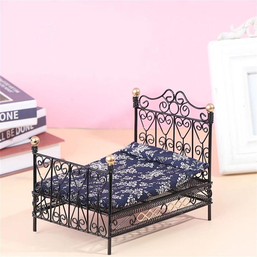 Giường Ngủ Mini Tỉ Lệ 1: 12 Dùng Để Trang Trí Nhà Búp Bê