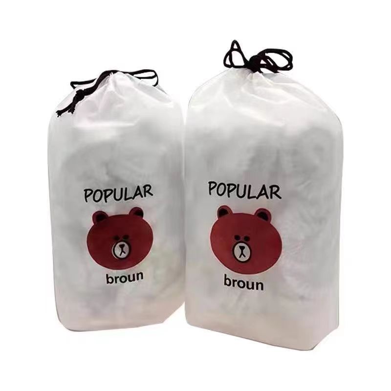 Set 10 túi màng bọc thực phẩm, đồ ăn PE hình gấu có chun có dãn siêu dai, có thể tái sử dụng khogiasi.247