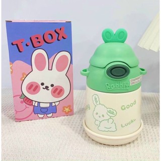 , Bình nước có ống hút hoạt hình 500ml