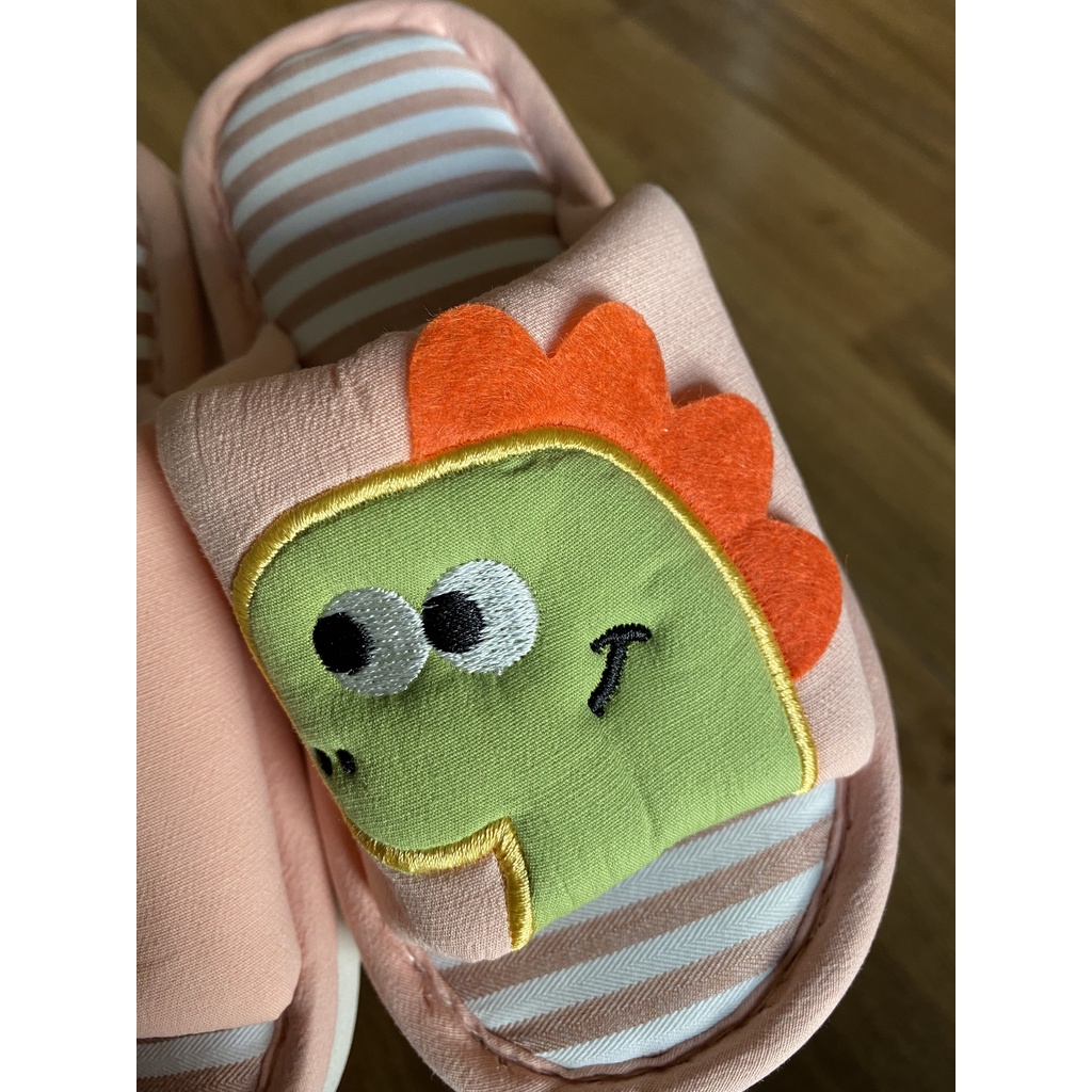 Dép đi trong nhà Mario vải lanh thời trang cho bé dài chân 18cm