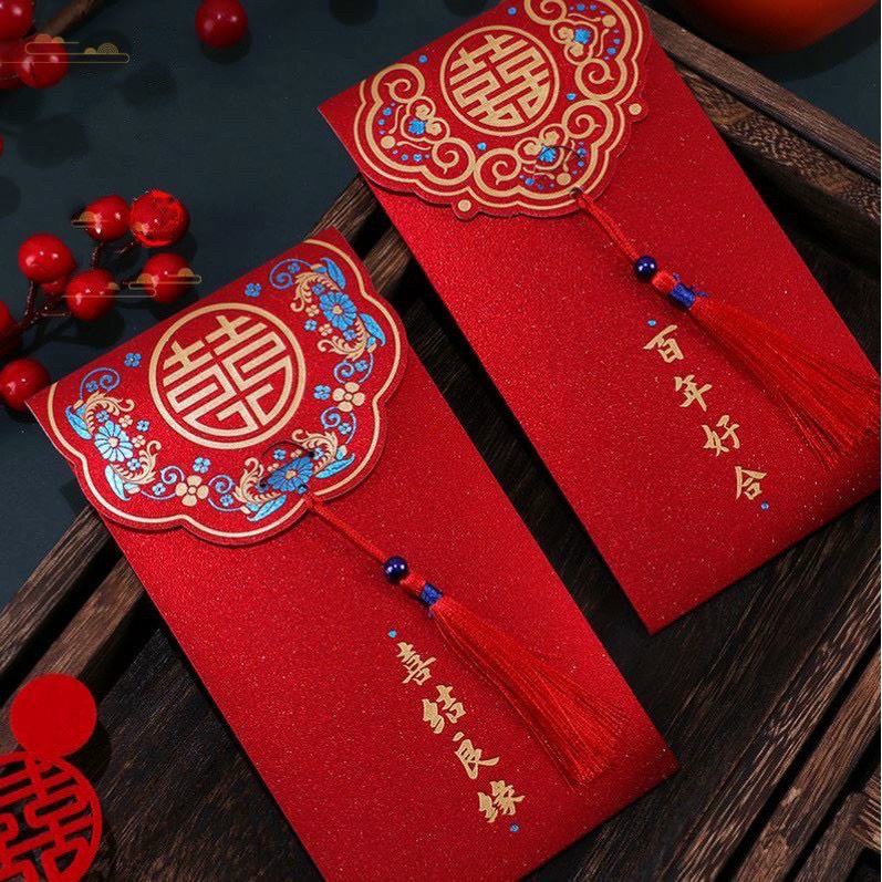 Bao lì xì dùng trong bưng quả cưới (SET 10 BAO)