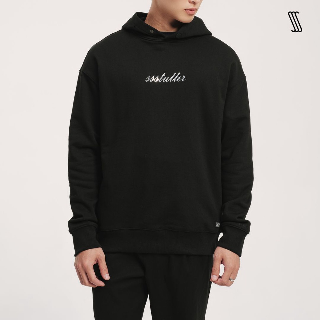 [Mã FATP17 giảm 50K đơn 200K] Áo hoodie nam nữ SSSTUTTER chất nỉ ép tráng gương phá cách tên logo JUSTIN HOODIE