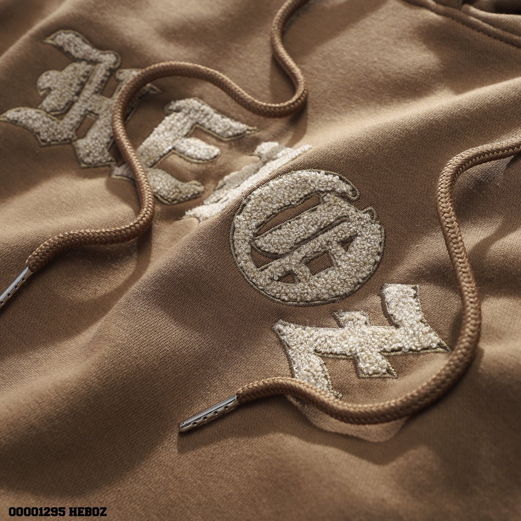 Áo hoodie nỉ thêu xù Heboz 4M chất nỉ dày dặn cao cấp - 00001295