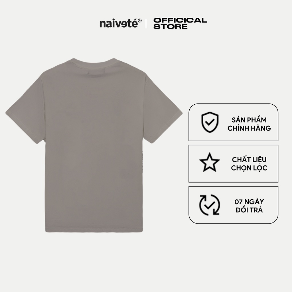 Áo thun unisex basic NAIVETE chất liệu cotton cao cấp