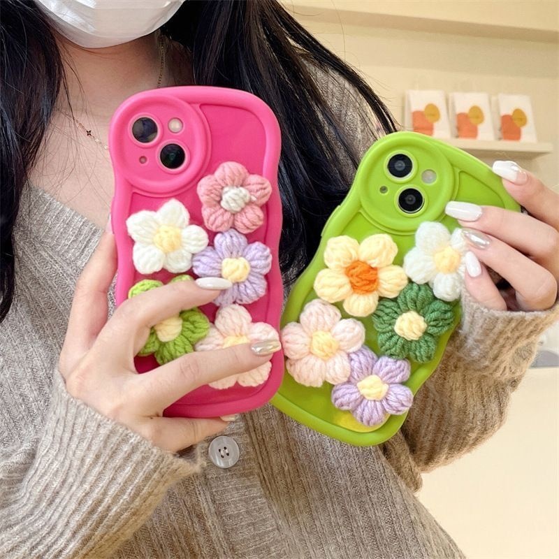 Ốp Điện Thoại Họa Tiết Hoa Thời Trang Thu Đông Cho IPhone 12 13 14 11 Pro Max X Xs Max Xr