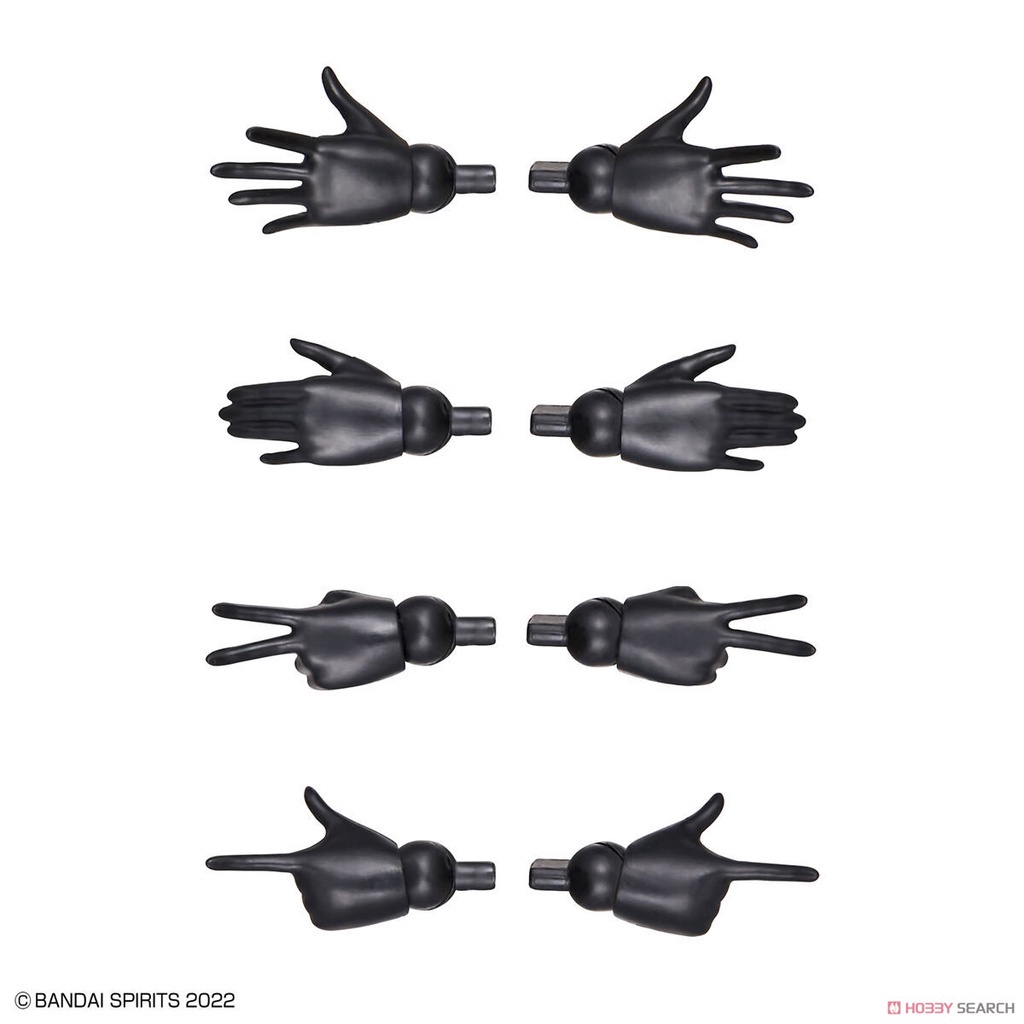 Mô hình lắp ráp Bandai 30MS Option Hand Parts - WHITE / BLACK