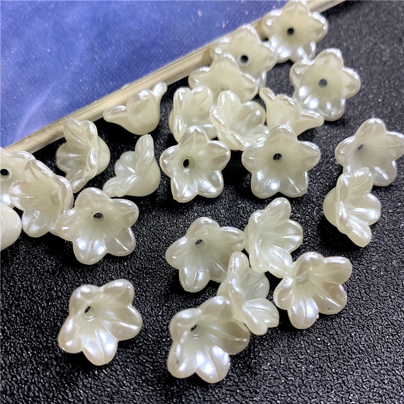 Set 50 Hạt Ngọc Trai Màu Trắng Bằng acrylic Làm Đồ Thủ Công diy 12mm y1743