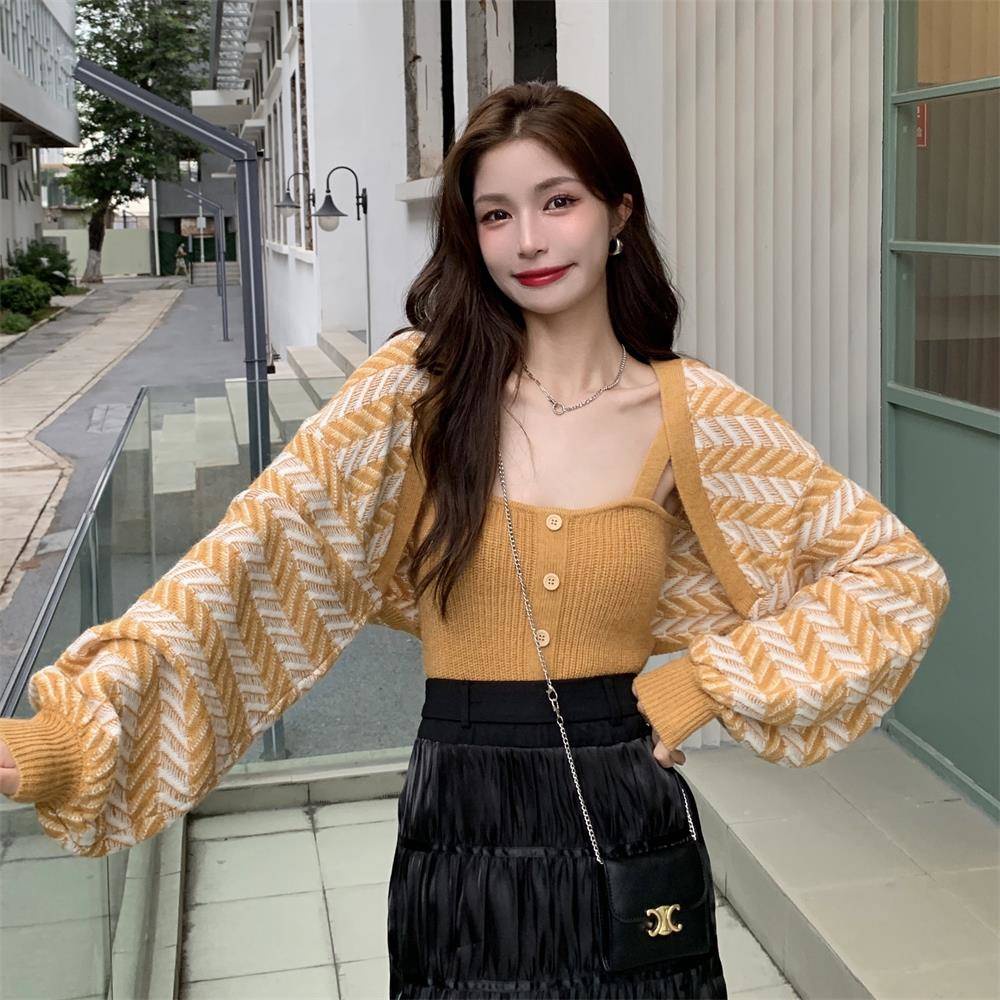 Áo Sweater Dệt Kim Kiểu Retro Hàn Quốc Thời Trang Xuân Thu Năng Động