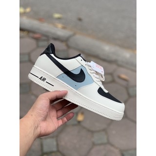 Giày sneaker AF1 đen trắng pha xanh phiên bản cao cấp