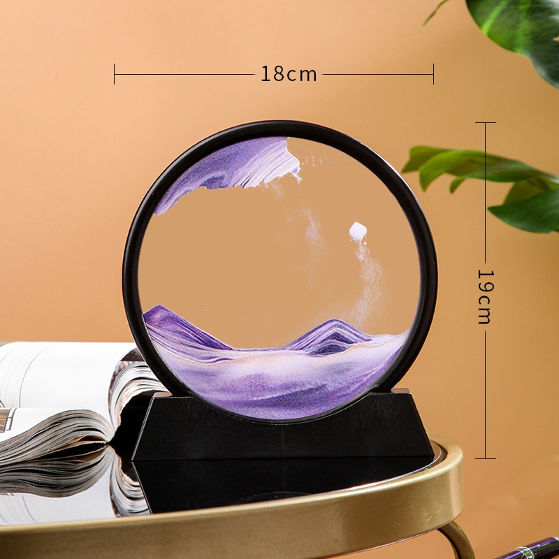 Tranh Cát Chảy Chuyển Động 3D Trang Trí Hình Chữ Nhật, Tròn Cực Chill, trang trí phòng ngủ, phòng khách, quà tặng