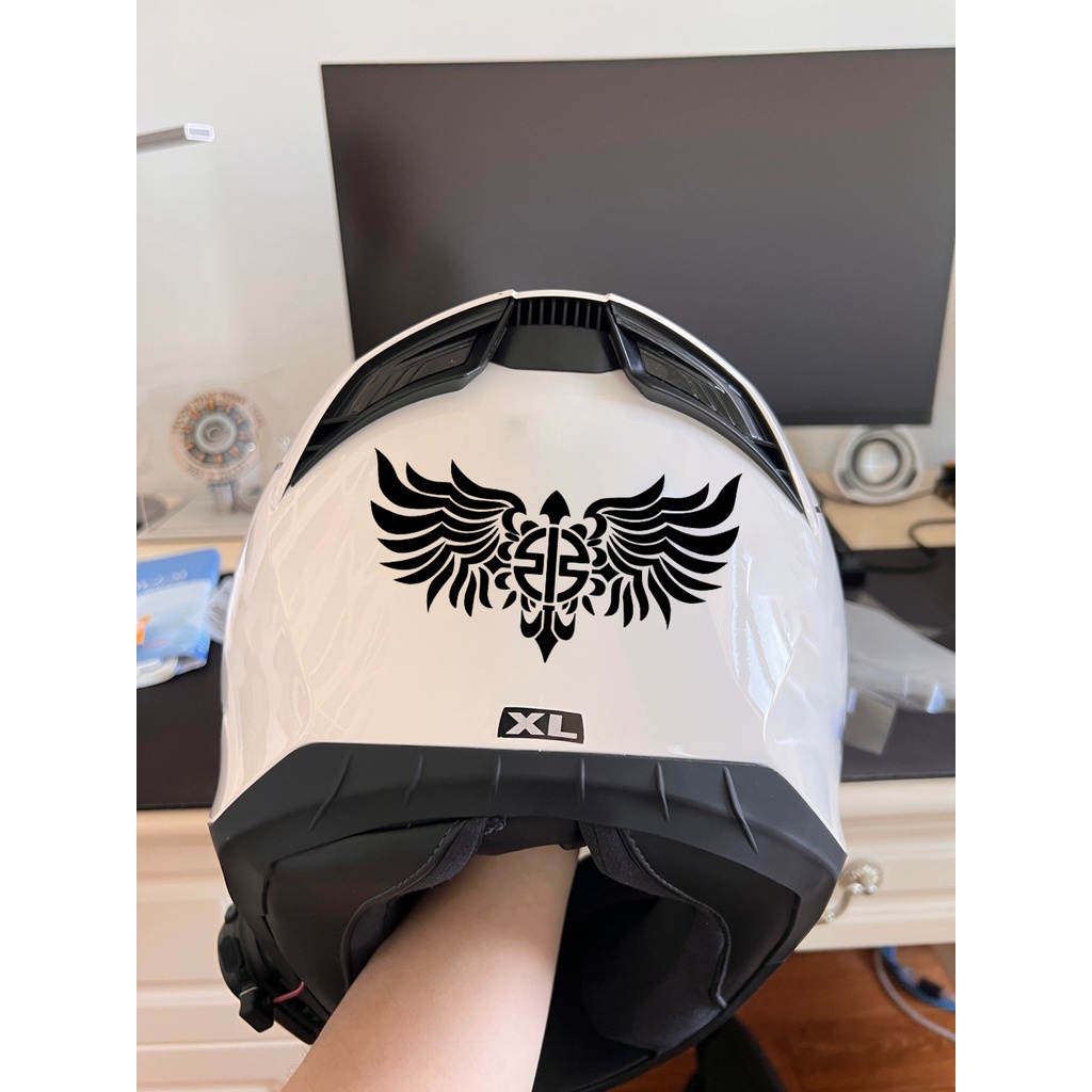 Miếng Dán Phản Quang In Logo Đôi Cánh Trang Trí Mũ Bảo Hiểm Xe Mô Tô Kawasaki