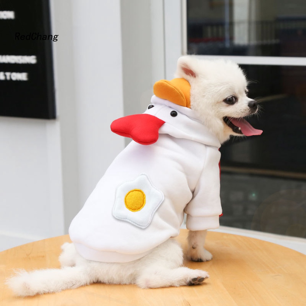 Áo Hoodie Hình Gà Thân Thiện Với Da Cho Chó Mèo
