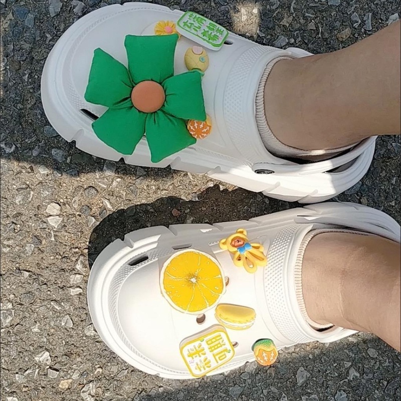 Bộ Ghim Cài Giày Hình Hoa Hướng Dương / Mặt Cười / Bánh Macaroon / Đậu M & M Dễ Thương Trang Trí Cho Nữ