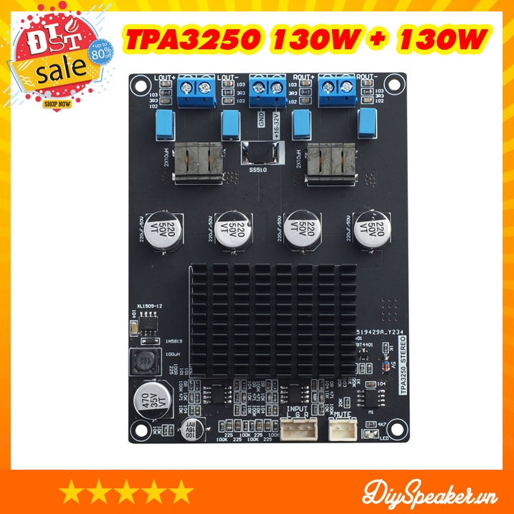 Mạch khuếch đại âm thanhTPA3250 130W*2 và TDA7492P Bluetooth 25Wx2