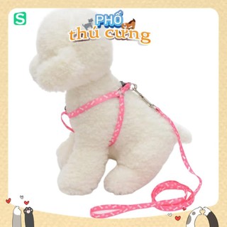 Dây dắt chó mèo thú cưng dạng yếm 1cm ( <5kg)