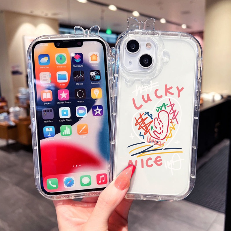 Suntaiho Ốp lưng iphone Ốp điện thoại  TPU dẻo trong suốt in họa tiết graffiti thích hợp cho iPhone 11 12 13 Pro Max 7 8 Plus XS Max XR
