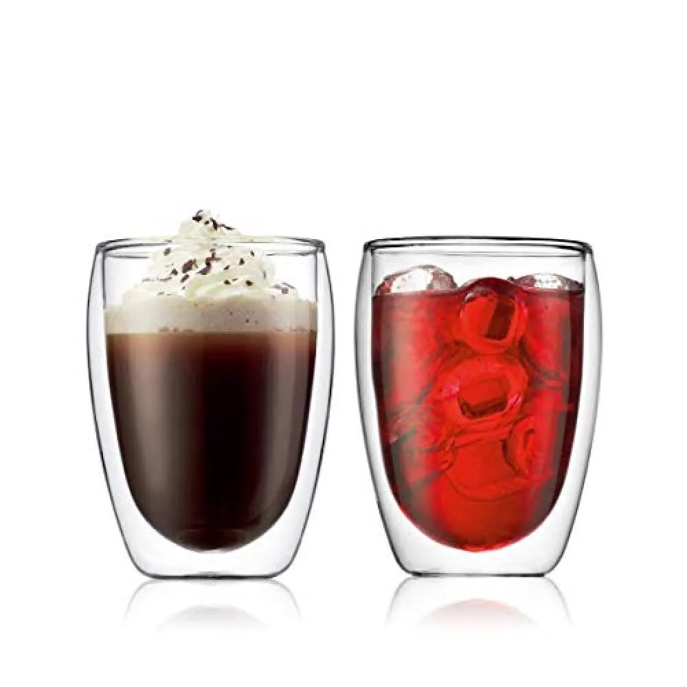 Bộ 2 cốc (ly) thủy tinh 2 lớp Bodum Pavina dung tích 450ml 4560-10 | Hàng chính hãng
