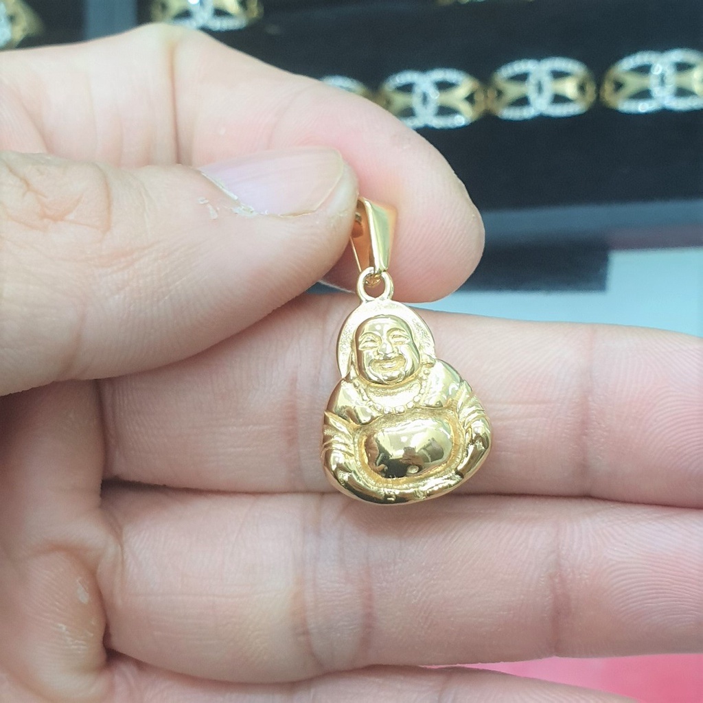 (Hàng Đúc Sưu Tập- Không Phai Màu) Mặt Tượng Di Lặc Nhỏ Cao Cấp - Dùng lâu dài không đen không kiêng mồ hôi muối