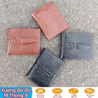 Ví nam, bóp nam da bò dập vân cá sấu "1905 Leather" mẫu ví kiểu dáng nổi bật, phong cách hot 2022