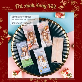 Set 200 chiếc vỏ kẹo nougat phong cách hoạt hình loại hàn miệng
