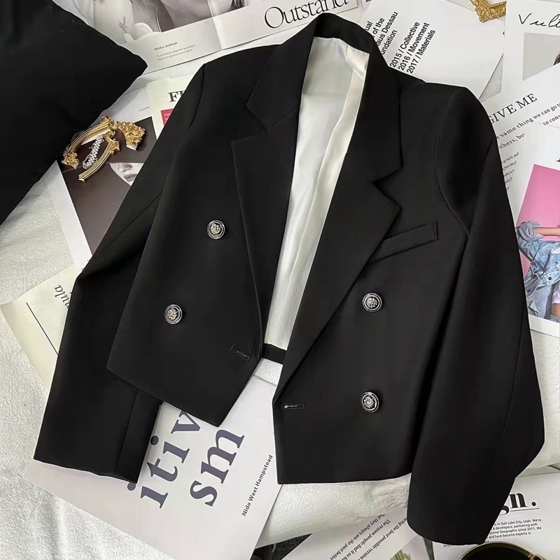 [ Sẵn hot] Áo blazer dáng ngắn , Áo vest Phong Cách Hàn Quốc , Trẻ Trung 2 Lớp | BigBuy360 - bigbuy360.vn