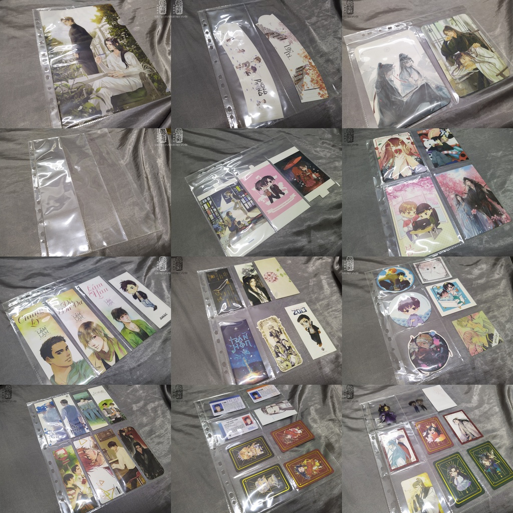 Combo từ 26 tờ - Sheet lưu trữ A4 phụ kiện BL, đam mỹ, manga nhiều kích thước