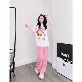 ⛅️ set bộ - gấu cotton 100% - set gấu lotso in nhiều màu