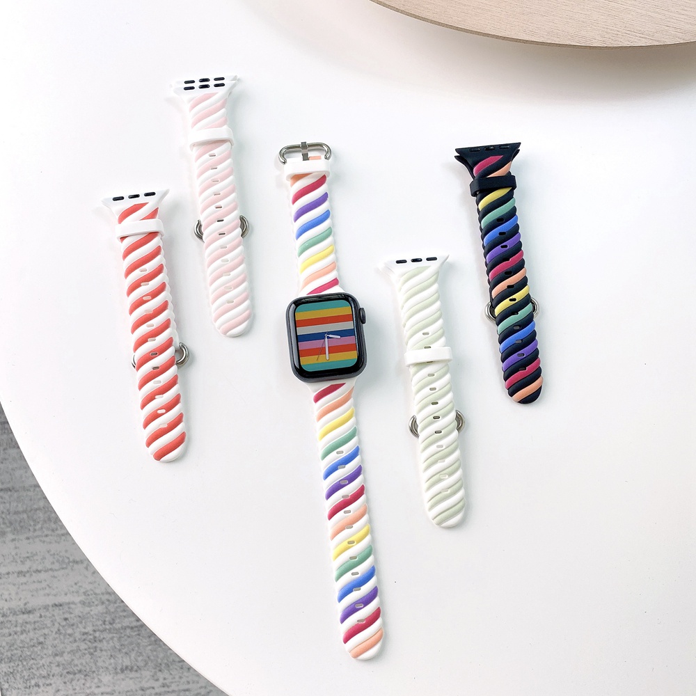 Dây silicone JANSIN thay thế thích hợp cho Apple Watch 49mm 45 41 40 44 42 38mm iwatch series ultra 8 7 6 5 4 3 2