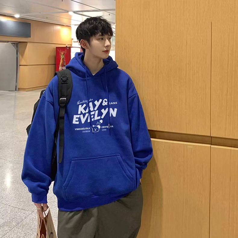 Áo Hoodie Tay Dài Oversize In Chữ Thời Trang Nhật Bản Cao Cấp Cho Nam