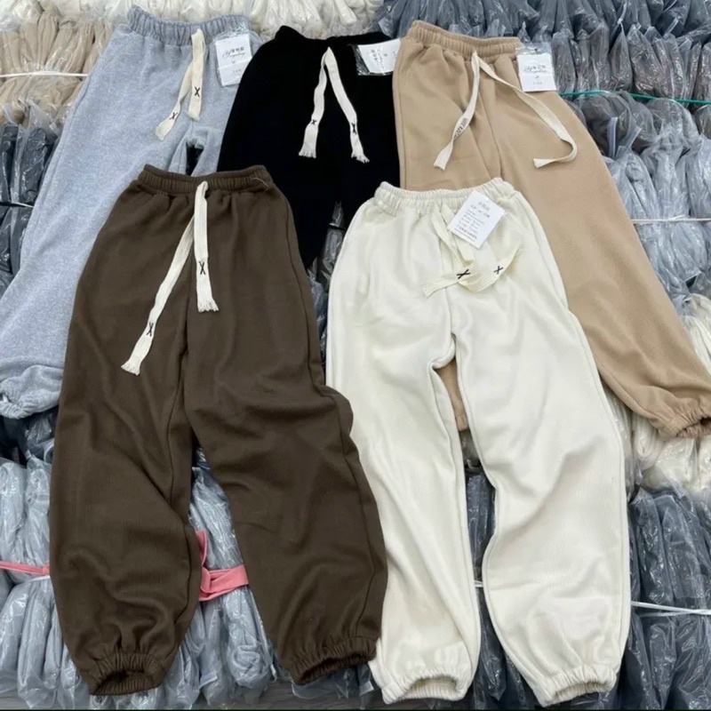 Quần bom nỉ tăm dày dặn kèm dây rút mã 126