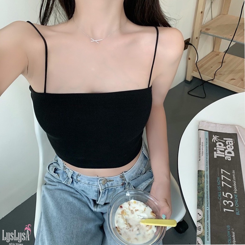 Áo 2 dây LyslysA sợi tăm chất thun co dãn 4 chiều