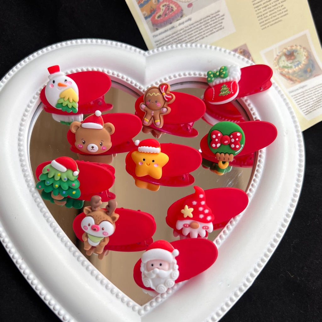 Kẹp Tóc Mini Họa Tiết Giáng Sinh Thời Trang