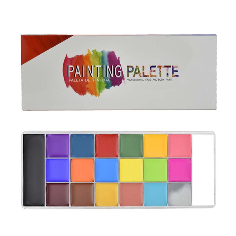 20 Color Oil Paint Body Profession Makeup Palette Face Art Painting Oil Art Party Face Color Makeup with Brush For Party Halloween