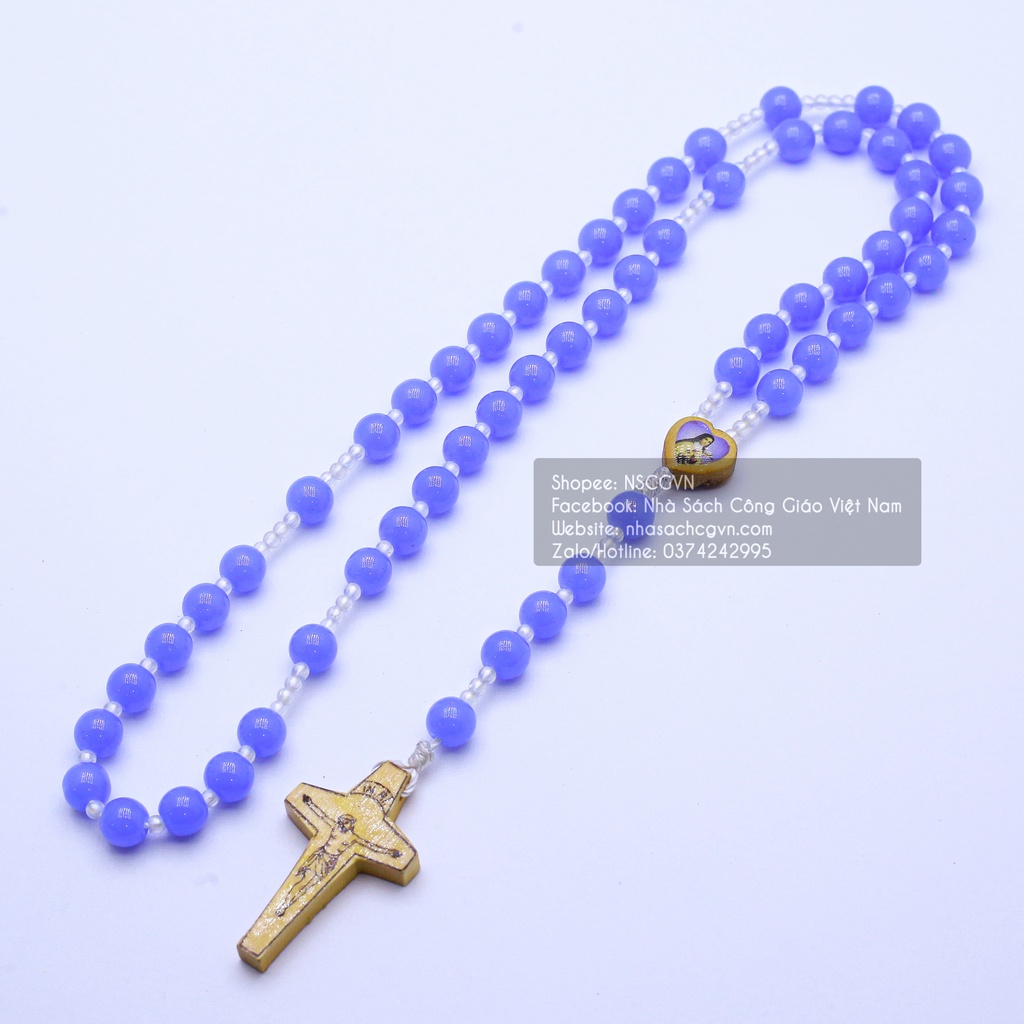 Vòng Mân Côi - Chuỗi Tràng hạt 50 đá thường 8ly NS89-4 Quà tặng Công Giáo, GIÁNG SINH, Lễ quan thầy, sinh nhật