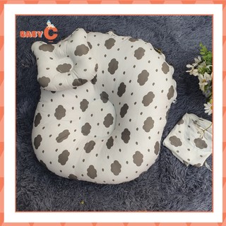 Gối chống trào ngược cho bé sơ sinh chất liệu cotton Hàn cao cấp (tặng kèm gối nhỏ) - BabyC
