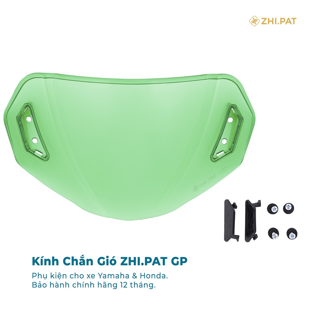 ZHI.PAT - Kính chắn gió GP gắn nhiều dòng xe máy Exciter, Sirius, Wave * HÀNG CHÍNH HÃNG