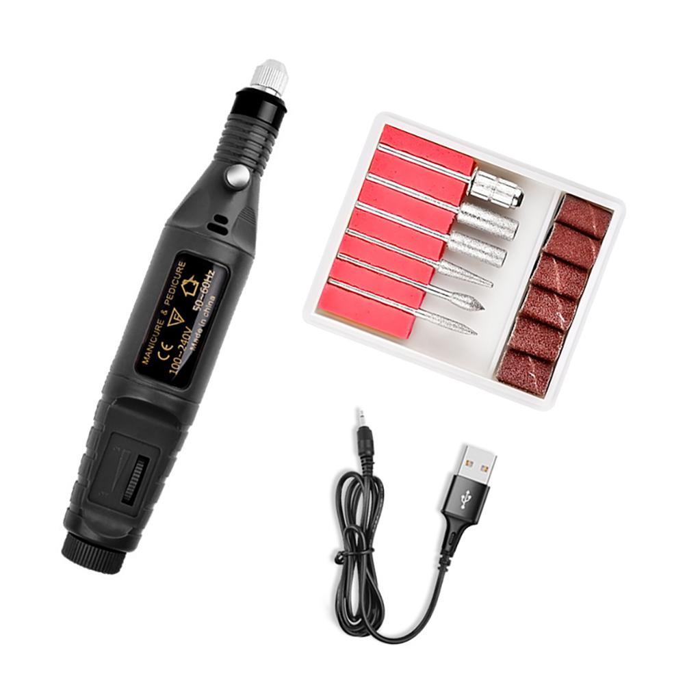 Bộ Máy Mài Móng Tay Bằng Nhựa Nhiều Màu Sắc Tốc Độ Cao USB Chuyên Dụng Cho Nữ